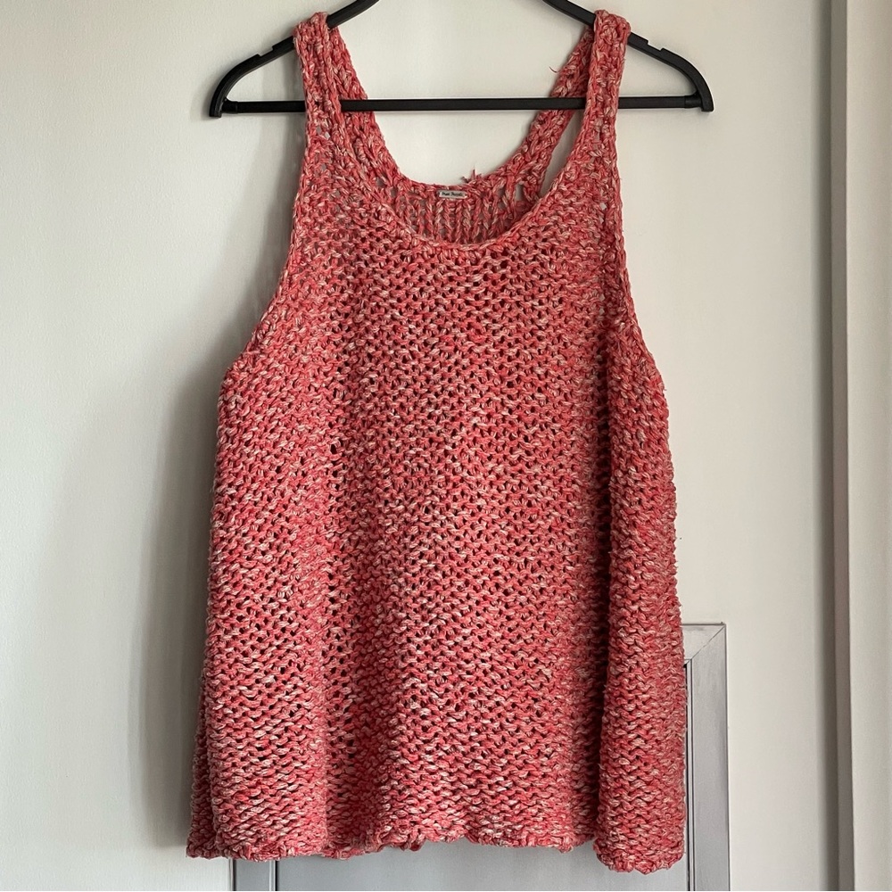 FREE PEOPLE Coral Knit Tank Top